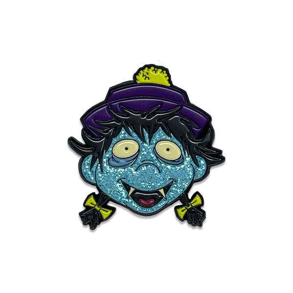 Osaka Popstar - Hopping Ghost - Glitter Face Enamel Pin