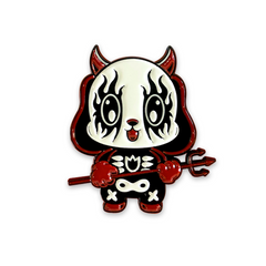 Kawaii Black Metal Set of 4 Enamel Pins