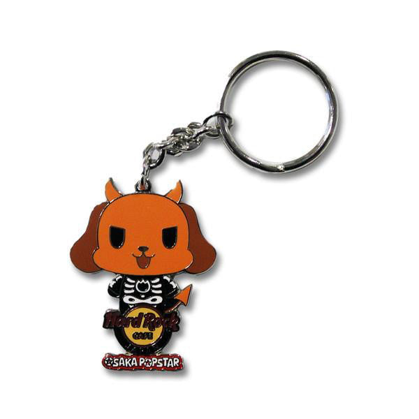 Skeleton Devil Dog Hard Rock Keychain