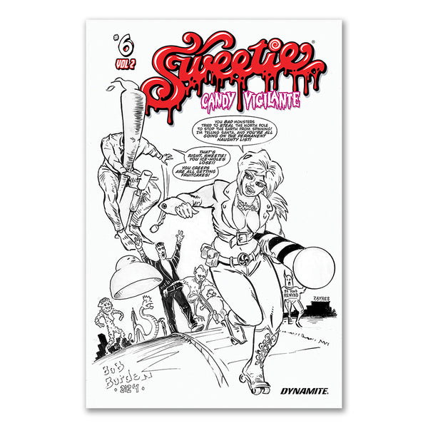 Sweetie Candy Vigilante Vol 2 #6 Cover L Incentive Bob Burden Line Art