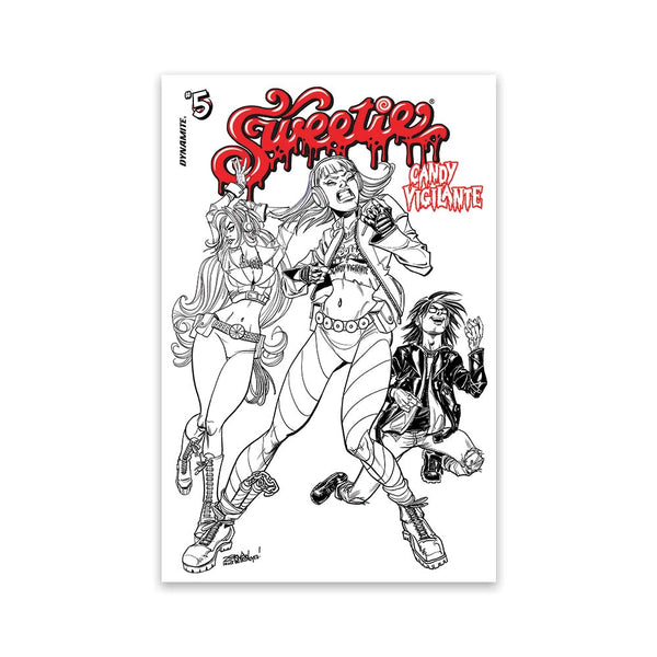 Sweetie Candy Vigilante Issue #5 Cover I (Jeff Zornow Line Art Cover)